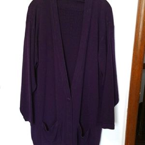 SO SOFT PURPLE  SWEATER SET 34 IN. long  PIT TO PIT 24 in.      FITS SIZE 22/24